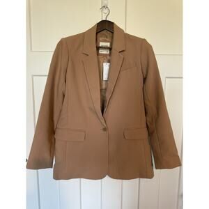Abercrombie & Fitch Classic Suiting Blazer Women's Medium NWT Champagne Tan $120